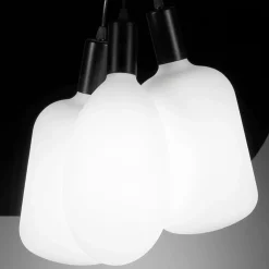Viadurini Lighting Moderne Pendelleuchten-Hängelampe mit 3 Lichtern aus Metall und Keramikglas Made in Italy - Speak