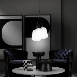 Viadurini Lighting Moderne Pendelleuchten-Hängelampe mit 3 Lichtern aus Metall und Keramikglas Made in Italy - Speak