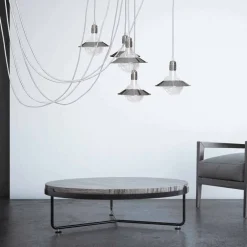 Viadurini by Sideform Moderne Kronleuchter-Hängelampe mit 5 Lichtern in modernem Design Chrome