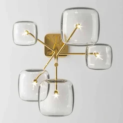 Viadurini Lighting Design Kronleuchter-Hängelampe mit glänzender Metallstruktur Made in Italy - Donatina