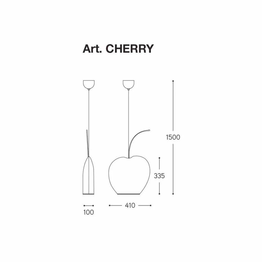 Aldo Bernardi Designer Pendelleuchten-Hängeleuchte aus Keramik Kirschenfom – Fruits