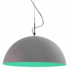 In-es.artdesign Moderne Pendelleuchten-Hängeleuchte Design-Lampe Mezza Luna Cement paint