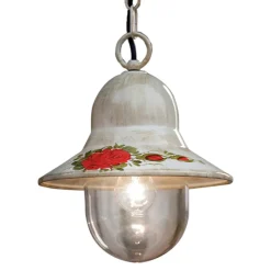 Ferroluce Design Beleuchtung-Hängeleuchte für den Außenbereich aus handbemaltem weißem Aluminium - Imperia