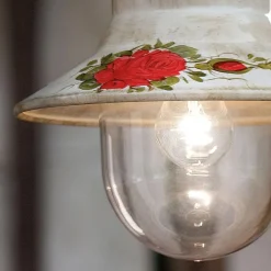 Ferroluce Design Beleuchtung-Hängeleuchte für den Außenbereich aus handbemaltem weißem Aluminium - Imperia