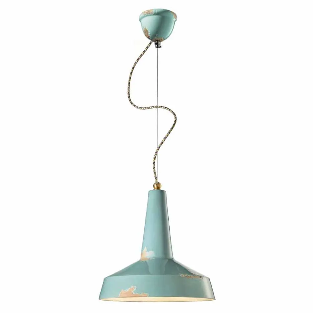 Ferroluce Pendelleuchten Vintage-Hängeleuchte im Retro Stil von