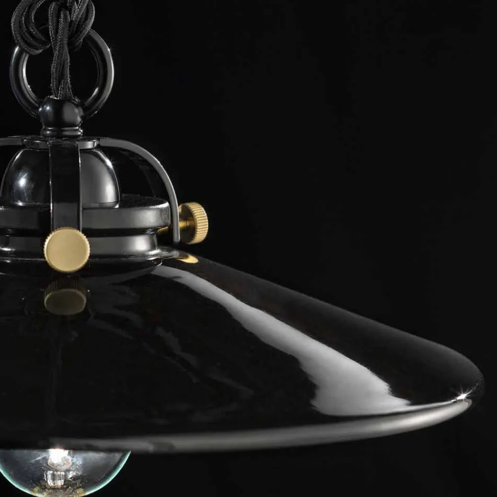 Ferroluce Pendelleuchten Shabby Chic-Hängeleuchte im Vintage Design aus Keramik Betty