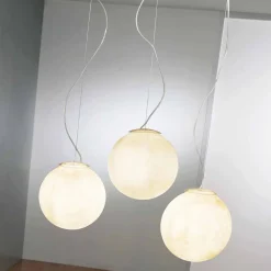 In-es.artdesign Moderne Pendelleuchten-Hängeleuchte Tre Lune aus Nebulite