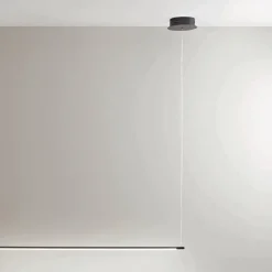 Viadurini Lighting Moderne Pendelleuchten-Hängeleuchte mit LED-Licht und in der Länge verstellbaren Kabeln – Orange