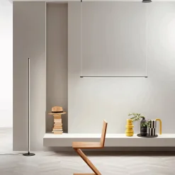 Viadurini Lighting Moderne Pendelleuchten-Hängeleuchte mit LED-Licht und in der Länge verstellbaren Kabeln – Orange