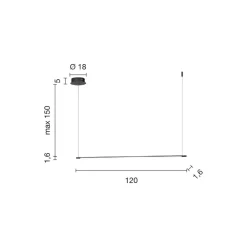 Viadurini Lighting Moderne Pendelleuchten-Hängeleuchte mit LED-Licht und in der Länge verstellbaren Kabeln – Orange