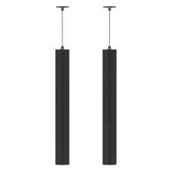 Viadurini Lighting Moderne Pendelleuchten-Hängende Einbauleuchte aus weißem oder schwarzem Aluminium, 2 Stück - Rebolla