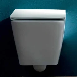 Viadurini Bathroom Wc-Hängende Toilettenschüssel, Keramik, modernes Design Sun Square, Italy