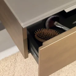 Viadurini Bathroom Badmöbel Hängend-Hängender Badezimmerschrank mit Spiegel aus Metall, Holz und Luxuskristall - Renga