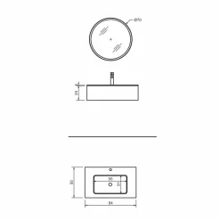 Viadurini Bathroom Badmöbel Hängend-Hängender Badezimmerschrank mit Spiegel aus Metall, Holz und Luxuskristall - Renga