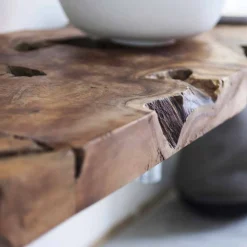 Viadurini Bathroom Badmöbel Hängend-Hängender Badezimmerschrank aus massivem Teakholz - Forest