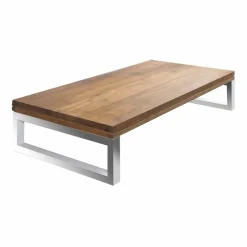 Viadurini Bathroom Badmöbel Hängend-Hängender Badezimmerschrank aus Teakholz mit Handtuchhalter aus Edelstahl - Saverno