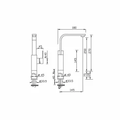 Viadurini Taps Waschbeckenarmaturen-Hochschwenkbarer Auslauf Design Waschbecken Mixer Made in Italy - Panela
