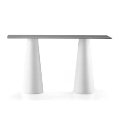 Viadurini in the Garden Gartentische Fest-Hochtisch im Freien mit rechteckiger Platte in Hpl Made in Italy - Forlina