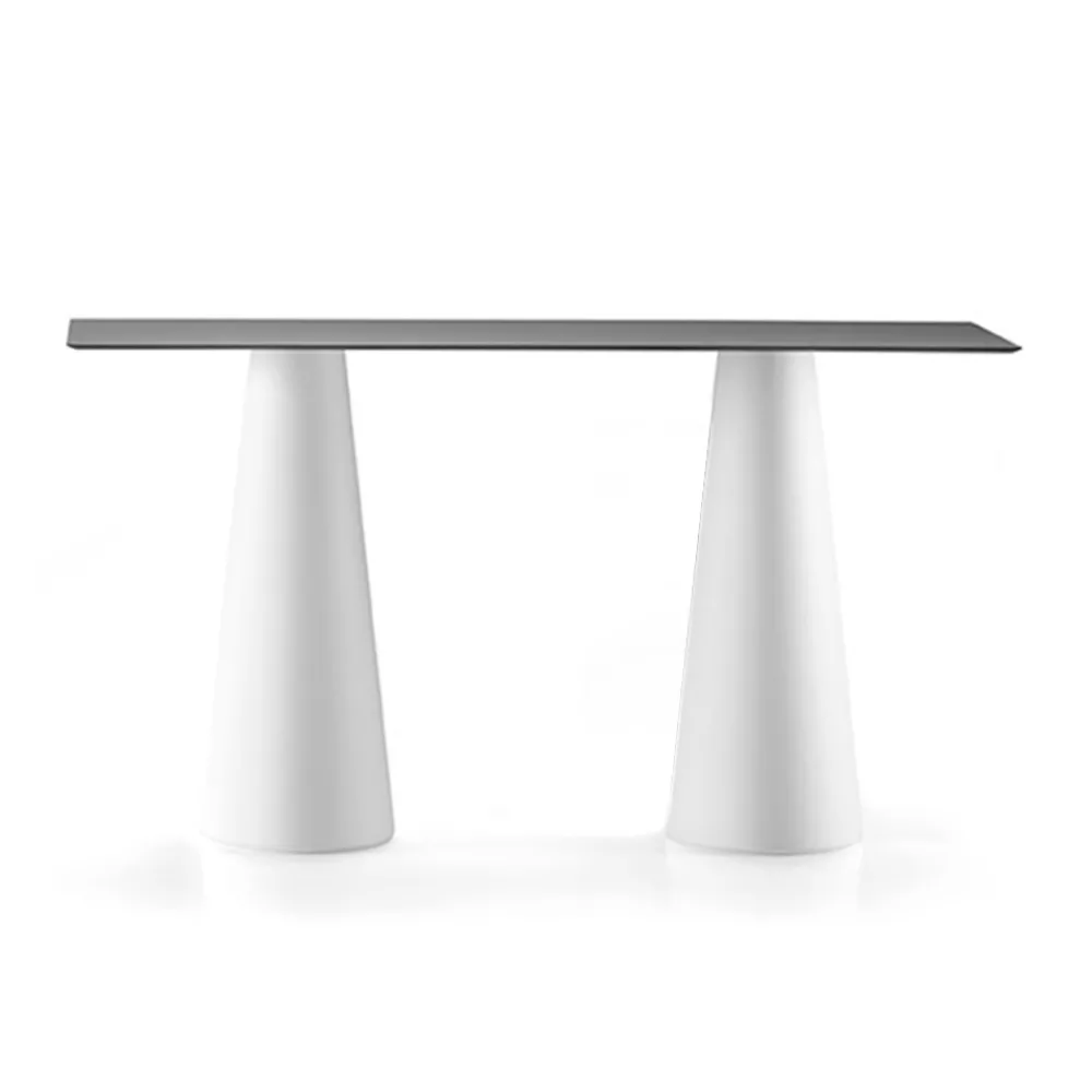 Viadurini in the Garden Gartentische Fest-Hochtisch im Freien mit rechteckiger Platte in Hpl Made in Italy - Forlina