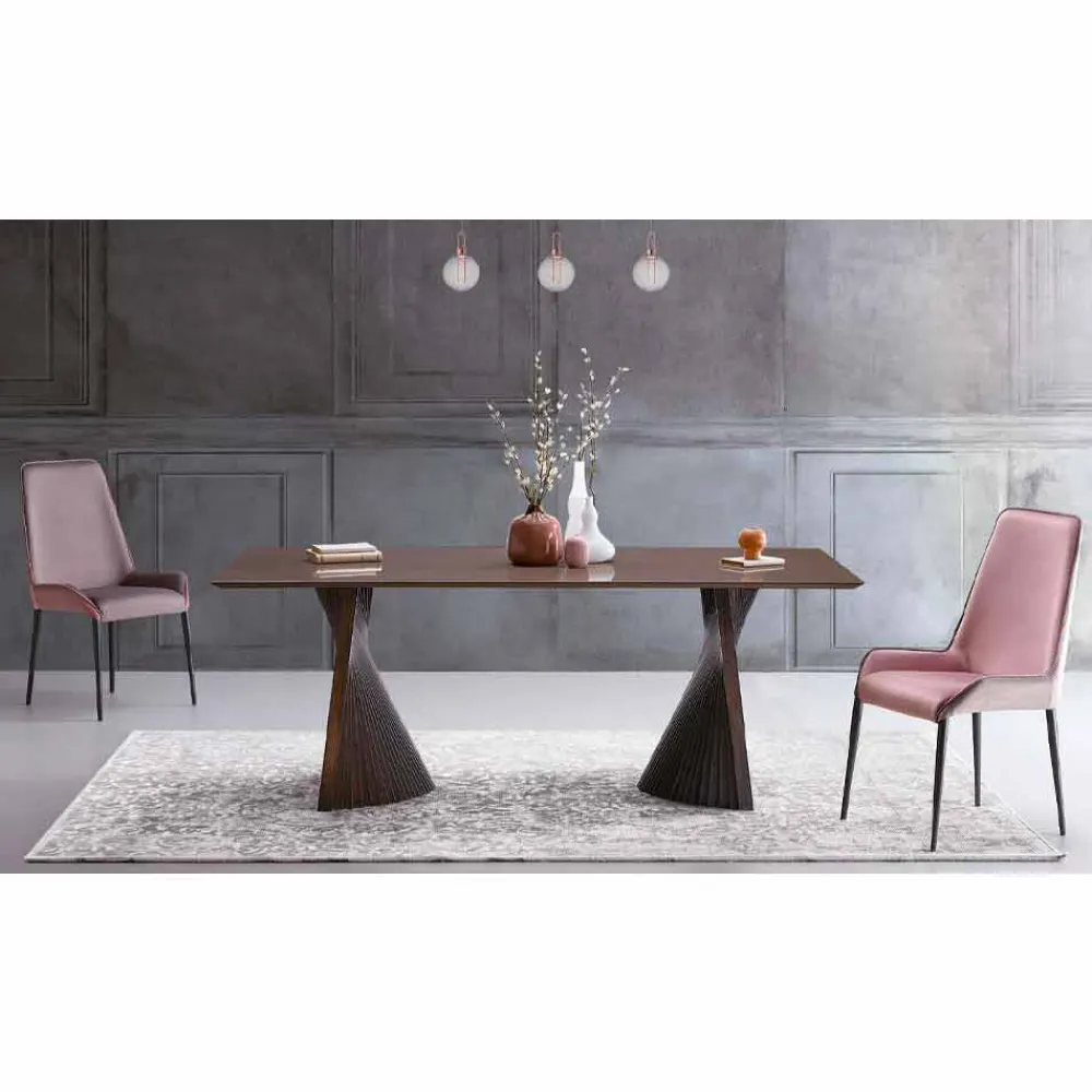 Viadurini Living Esstische-Hochwertiger Esstisch aus Gres und Esche Made in Italy - Charol