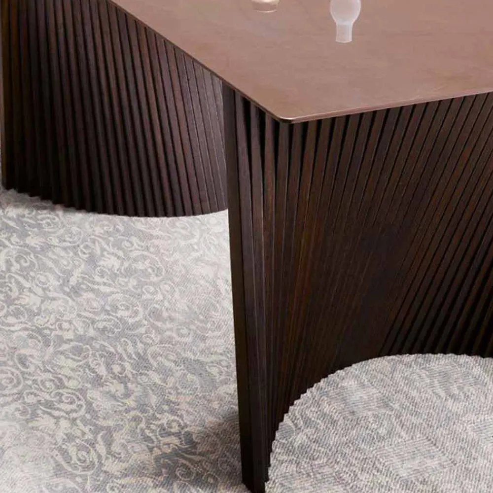 Viadurini Living Esstische-Hochwertiger Esstisch aus Gres und Esche Made in Italy - Charol