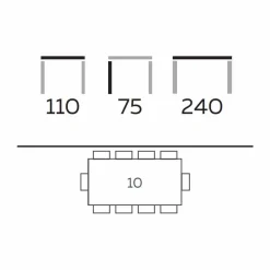 Viadurini Living Esstische-Hochwertiger Esstisch aus Gres und Esche Made in Italy - Charol