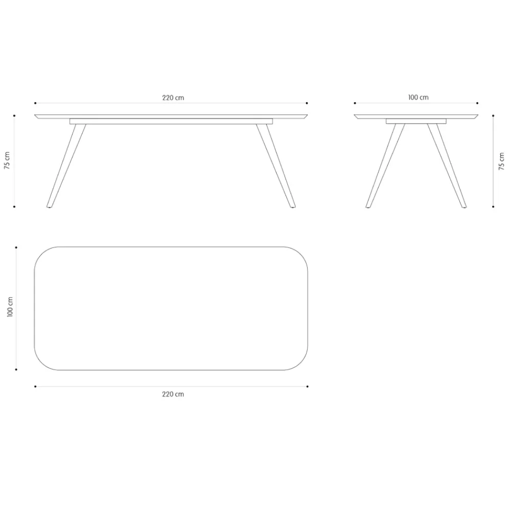 Viadurini Living Esstische-Hochwertiger Esstisch mit Eschenholzplatte Made in Italy - Ulma