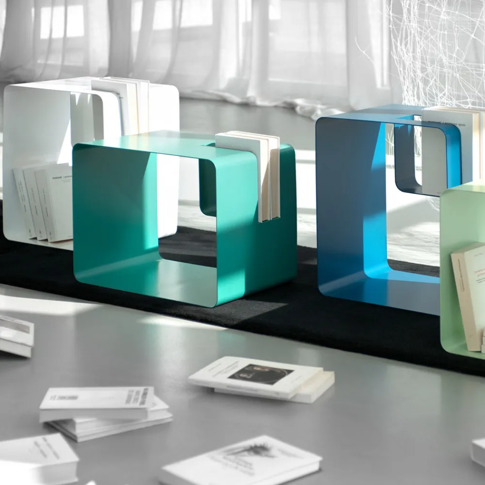 Viadurini Living Zeitungsständer-Hochwertiger farbiger Metallboden-Zeitungsständer Hergestellt in Italien - Imane