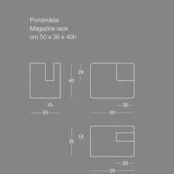 Viadurini Living Zeitungsständer-Hochwertiger farbiger Metallboden-Zeitungsständer Hergestellt in Italien - Imane