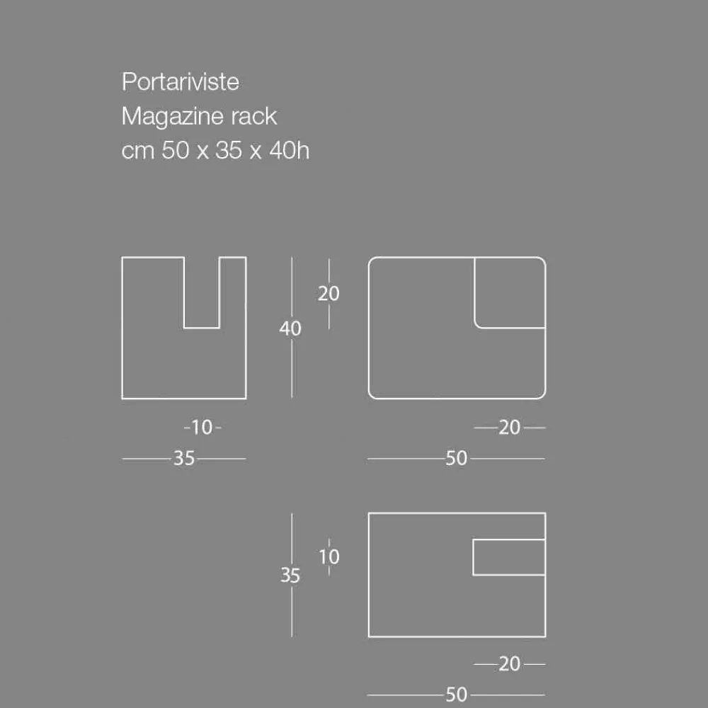 Viadurini Living Zeitungsständer-Hochwertiger farbiger Metallboden-Zeitungsständer Hergestellt in Italien - Imane