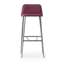 Viadurini Living Küchenhocker-Hochwertiger Hocker aus Leder mit Metallbasis Made in Italy - Molde