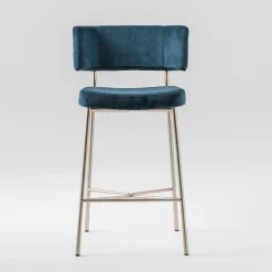 Viadurini Living Barhocker-Hochwertiger Hocker mit Samtpolsterung Made in Italy - Alaska