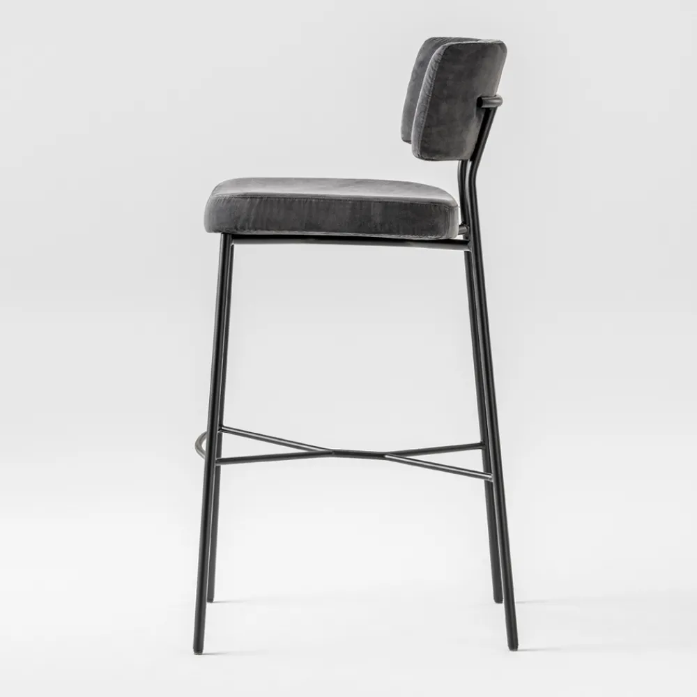 Viadurini Living Barhocker-Hochwertiger Hocker mit Samtpolsterung Made in Italy - Alaska