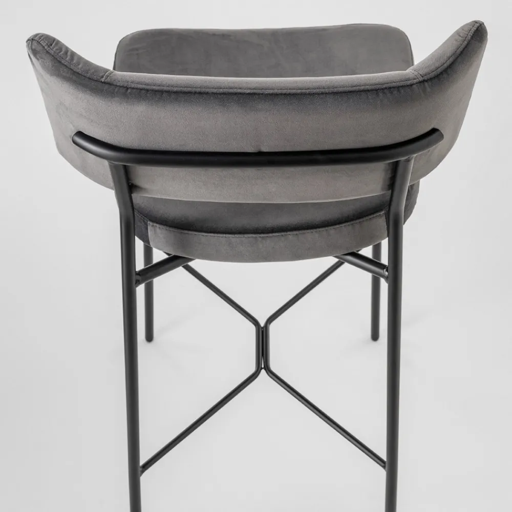 Viadurini Living Barhocker-Hochwertiger Hocker mit Samtpolsterung Made in Italy - Alaska