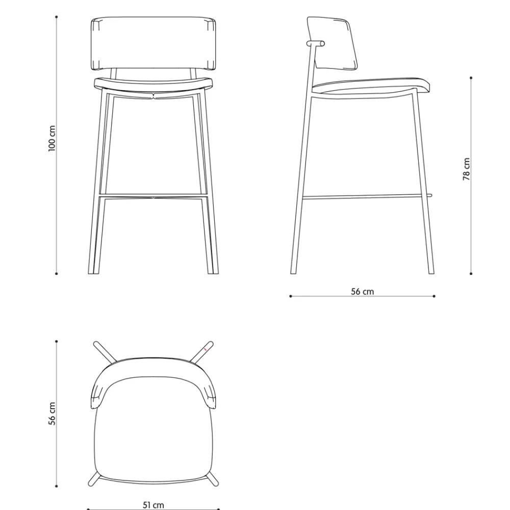 Viadurini Living Barhocker-Hochwertiger Hocker mit Samtpolsterung Made in Italy - Alaska