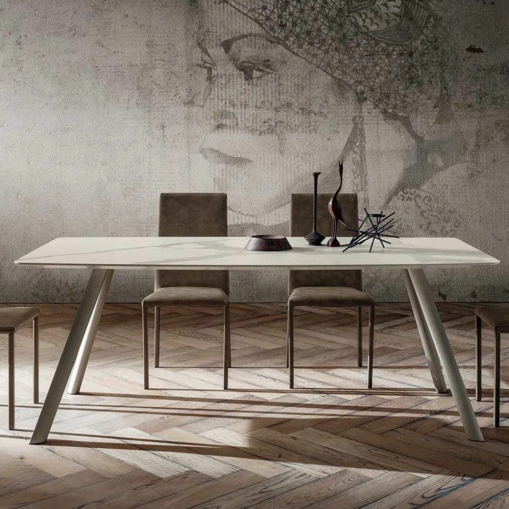 Viadurini Living Esstische-Hochwertiger Küchentisch mit Made in Italy Laminam Top - Lingotto