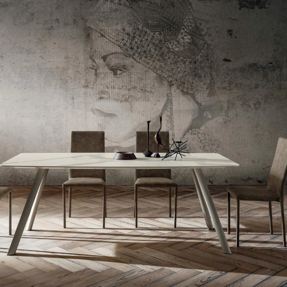 Viadurini Living Esstische-Hochwertiger Küchentisch mit Made in Italy Laminam Top - Lingotto