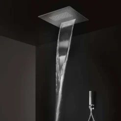 Viadurini Taps Duschköpfe-Hochwertiger quadratischer Duschkopf aus Edelstahl Made in Italy - Nello