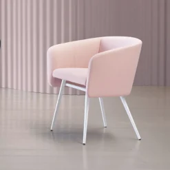 Viadurini Living Moderne Sessel-Hochwertiger Stoffsessel mit Metallbasis Made in Italy - Bergen