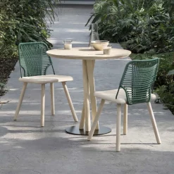 Viadurini Living Moderne Stühle-Hochwertiger Stuhl aus Holz, Metall und Seil Made in Italy, 2 Stück - Mandal