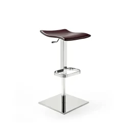 Viadurini Leather Barhocker-Hocker aus Holz, Stahl und Leder, Leder oder Kunstleder - Lewis Model