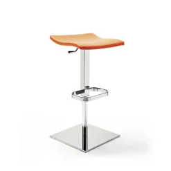 Viadurini Leather Barhocker-Hocker aus Holz, Stahl und Leder, Leder oder Kunstleder - Lewis Model