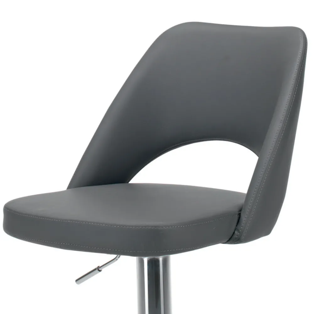 Viadurini Living Küchenhocker-Hocker aus Öko-Leder und Stahl mit Gasfeder, hergestellt in Italien – Lorenza