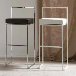Viadurini Living Küchenhocker-Hocker aus Kunstleder H 65 cm, modernens Design - Alina