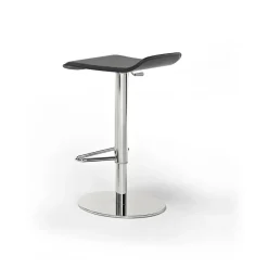 Viadurini Leather Barhocker-Hocker aus Kunstleder, Leder oder Leder, Stahl- und Holzkonstruktion - Peck Model