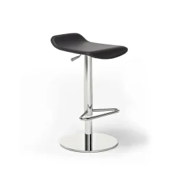 Viadurini Leather Barhocker-Hocker aus Kunstleder, Leder oder Leder, Stahl- und Holzkonstruktion - Peck Model