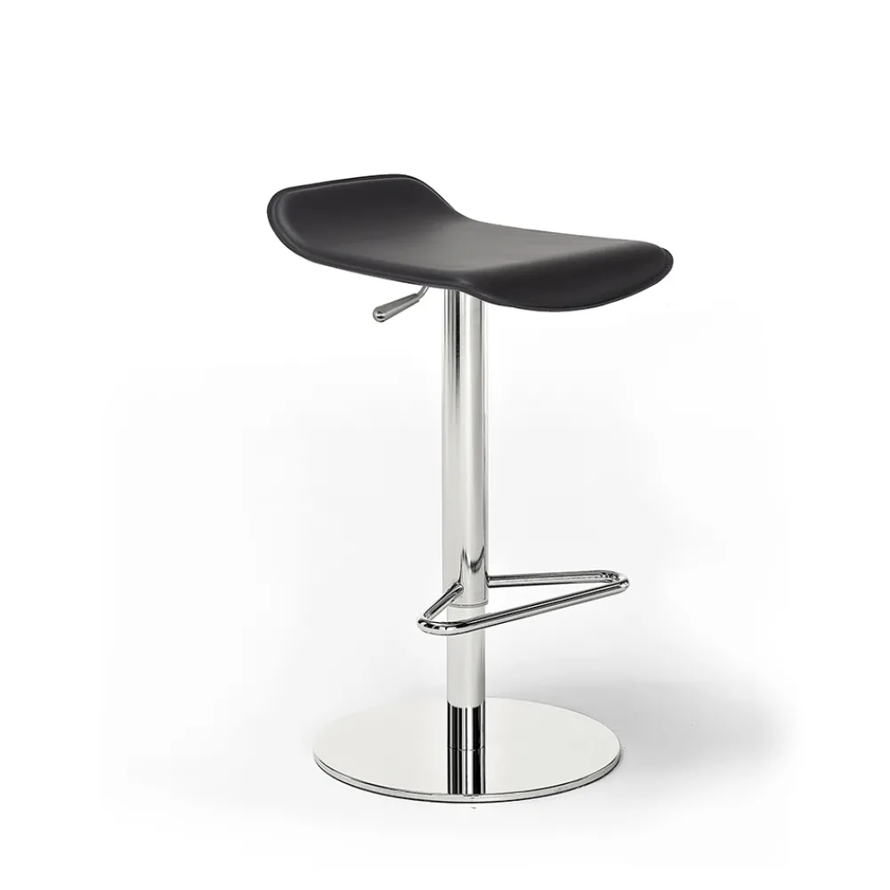 Viadurini Leather Barhocker-Hocker aus Kunstleder, Leder oder Leder, Stahl- und Holzkonstruktion - Peck Model