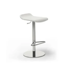 Viadurini Leather Barhocker-Hocker aus Kunstleder, Leder oder Leder, Stahl- und Holzkonstruktion - Peck Model