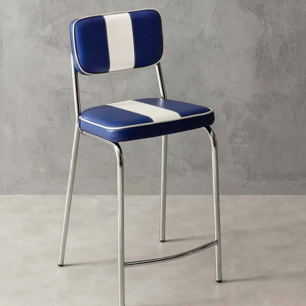 Viadurini Living Barhocker-Hocker 50er Jahre Design aus Kunstleder Banda