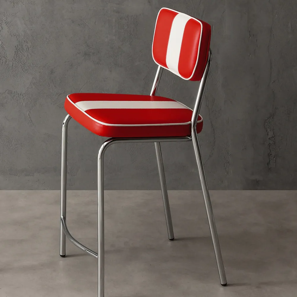 Viadurini Living Barhocker-Hocker 50er Jahre Design aus Kunstleder Banda